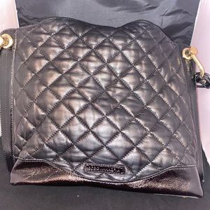 BCBG Black Quilted Shoulder Bag